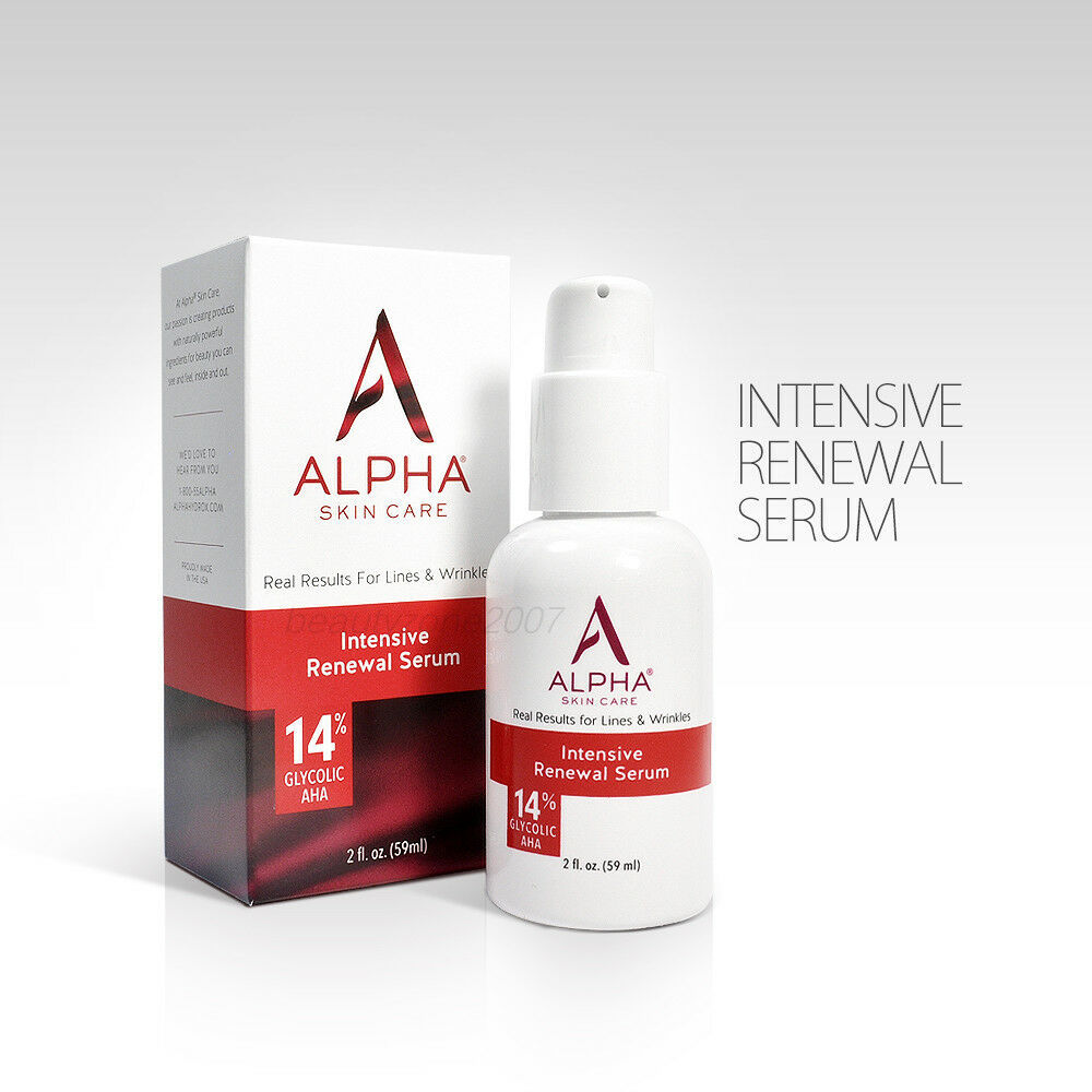 Alpha Skin Care Hydrox Intensive Renewal Serum 14 Glycolic AHA 2 oz/59ml Lash Growth