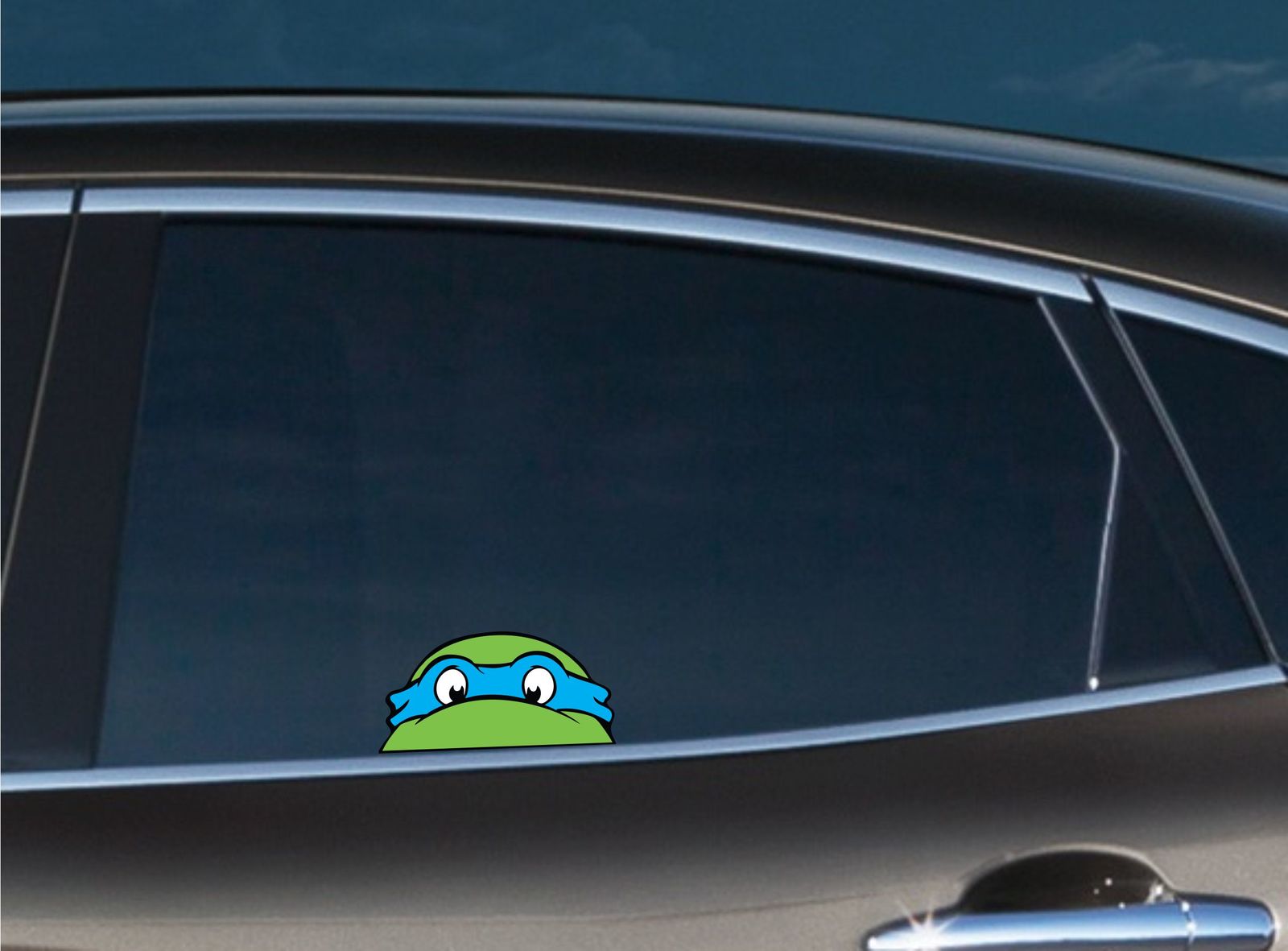 Leonardo Peeking Peeker Window Vinyl Decal Laptop Stickers Cute Ninja Turtles