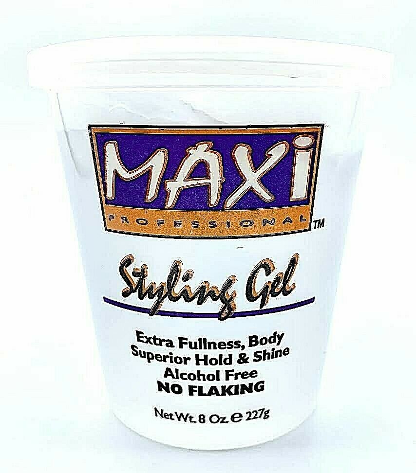 MAXI PROFESSIONAL HAIR STYLING GEL CLEAR 8 oz OR 16 oz EXTRA FULLNESS