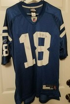 Peyton Manning #18 Indianapolis Colts Reebok Nfl Equipment On-Field Jersey Sz L - $19.40