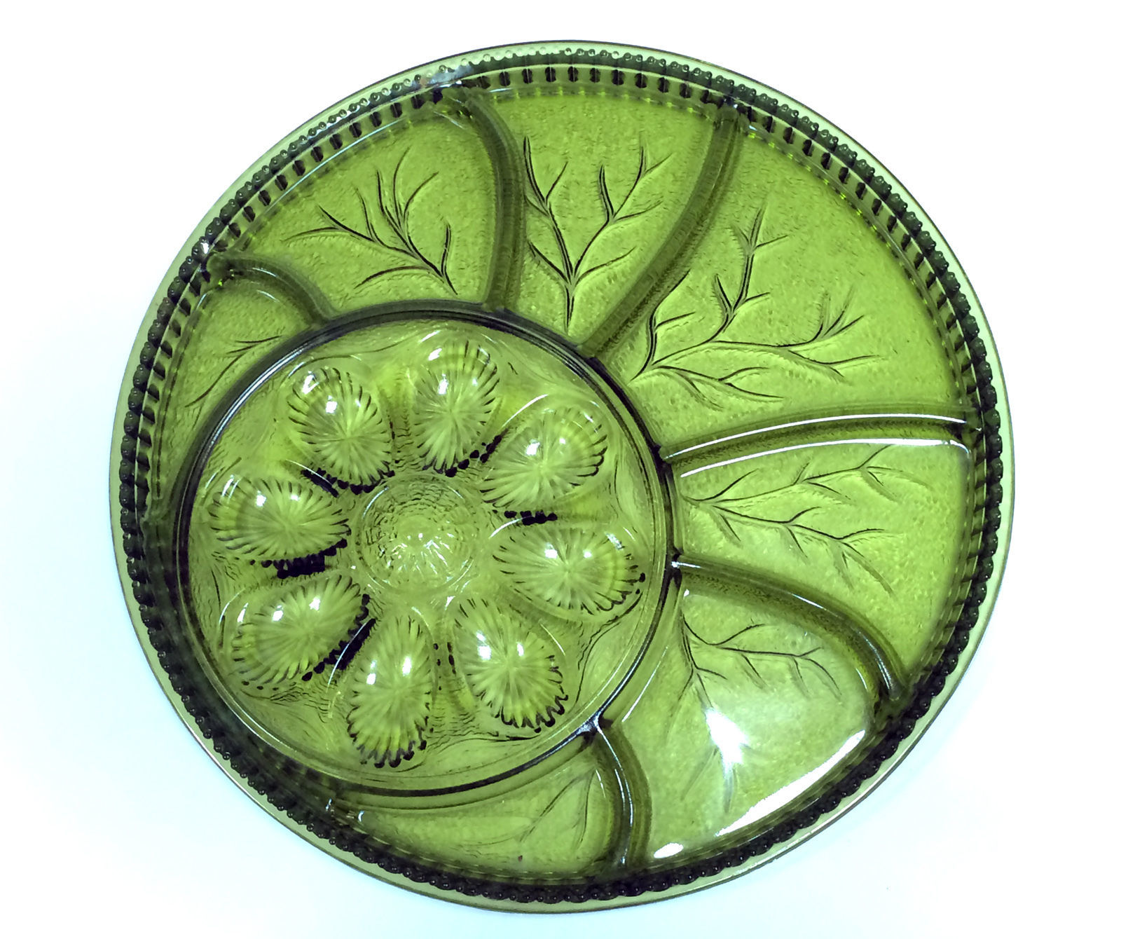 Indiana glass egg plate