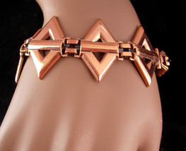 UNUSUAL Renoir copper bracelet - modernist design - Geometric Copper wom... - $115.00