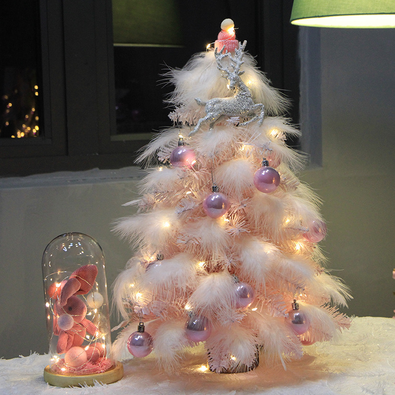 Pink Feather Decorative Tree Desktop Home Decoration Christmas Gifts 17