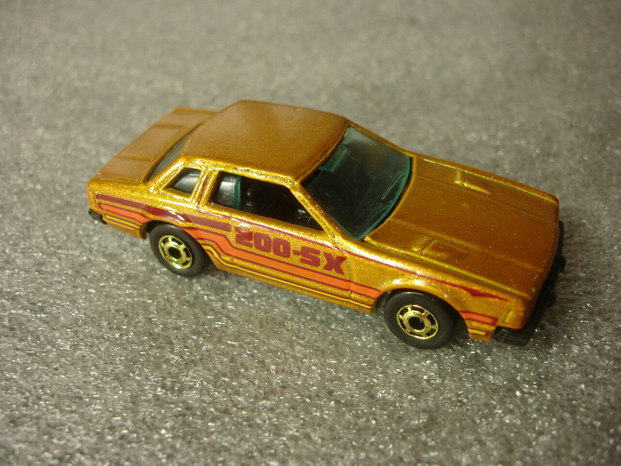 Primary image for 1981 Old Vtg Diecast Hot Wheels Mattel Datsun 200SX Yellow Stripped Toy Car