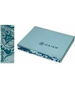 Gaiam Foldable Yoga Mat Super Compact Ultra Lightweight Icy Paisley BRAN... - $35.49