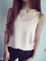 Summer Sleeveless Tank Top Lady Pink Chiffon Tops Wedding Bridesmaid Top Blouses image 11
