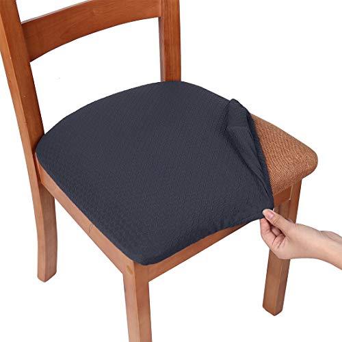 Smiry Stretch Spandex Jacquard Dining Room Chair Seat Covers Removable Washable Seat Covers