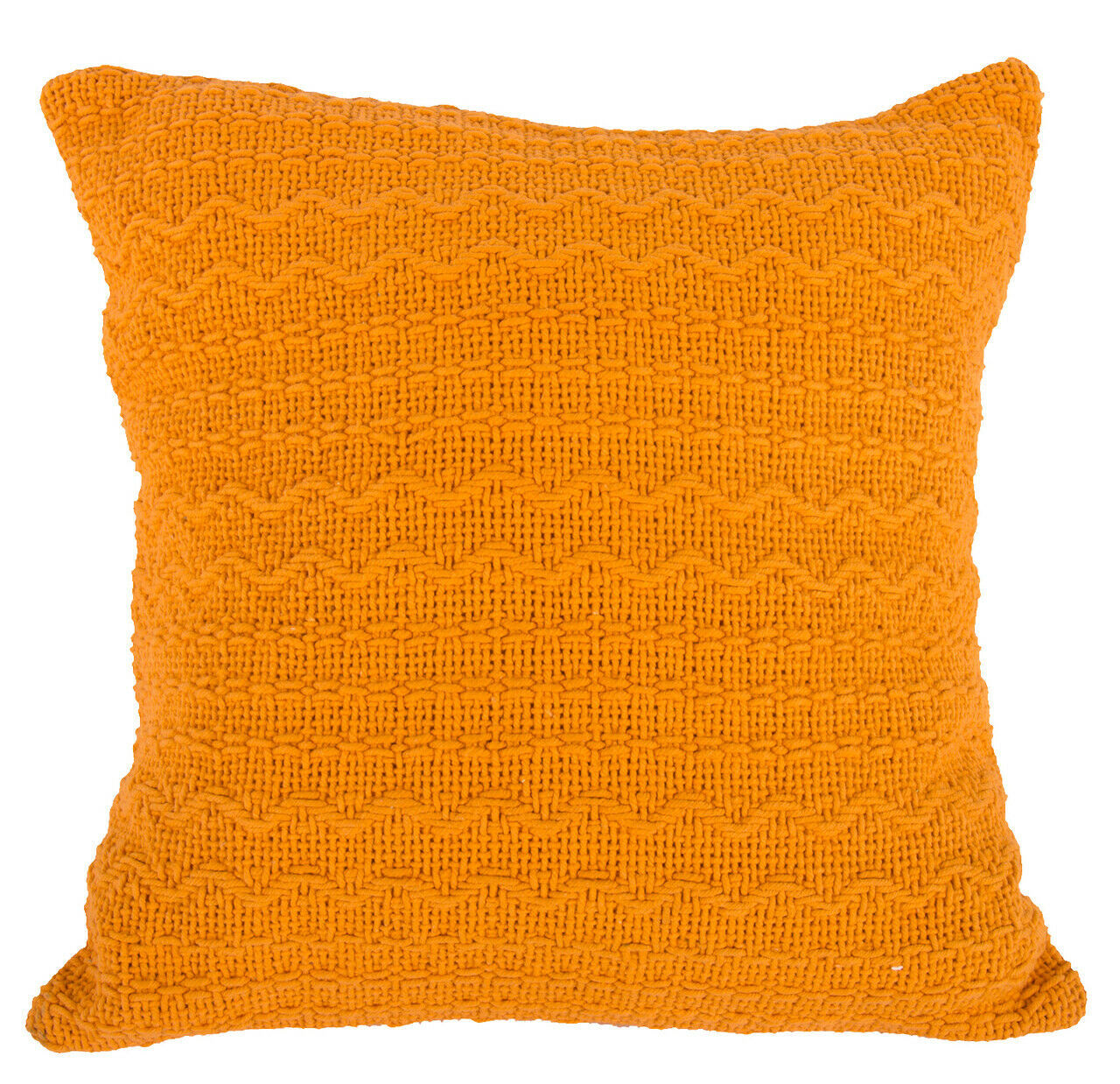 100% Cotton Knit Pillow Ii, Set Of 2, Orange