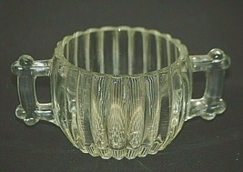 National Clear Jeannette Depression Glass Open Sugar Ribbed Dot Designs ... - $19.79