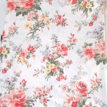 Ralph Lauren Petticoat Floral Multicolor Cotton Queen Flat Sheet - $64.00