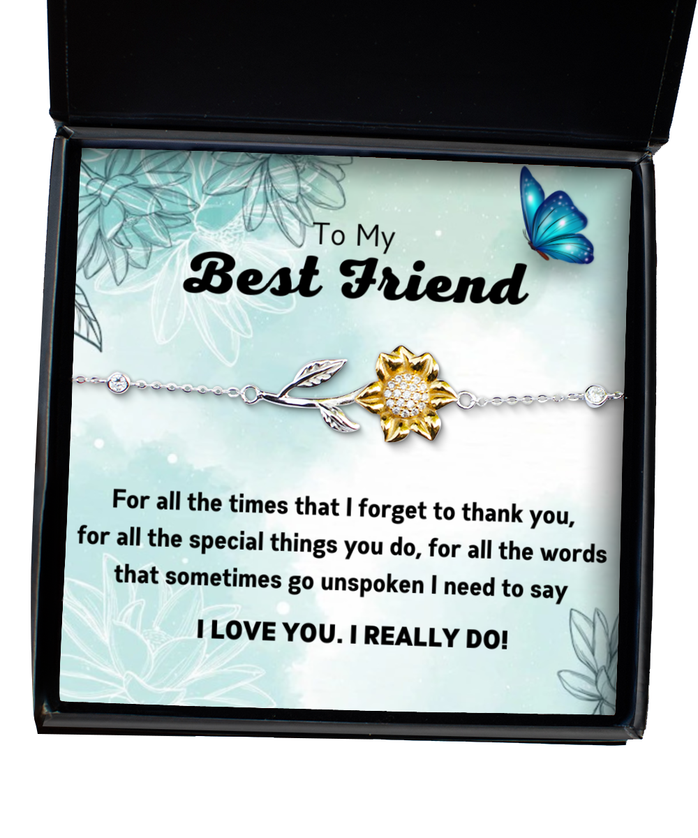 To my Best Friend,  Sunflower Bracelet. Model 64024