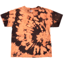 Gildan tie dye T shirt Youth size Large 14/16 cotton orange brown Fall Halloween - $9.99