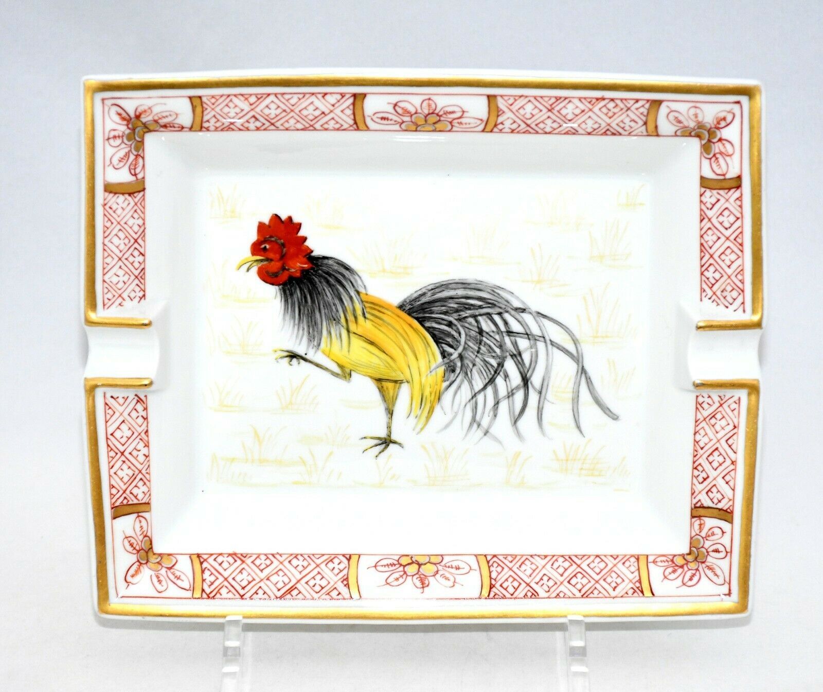 Hermes Change tray Chicken red porcelain Ashtray bird - $288.14