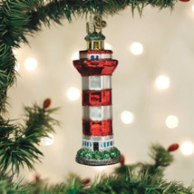 OLD WORLD CHRISTMAS HILTON HEAD LIGHTHOUSE GLASS CHRISTMAS ORNAMENT 20127 - $17.88