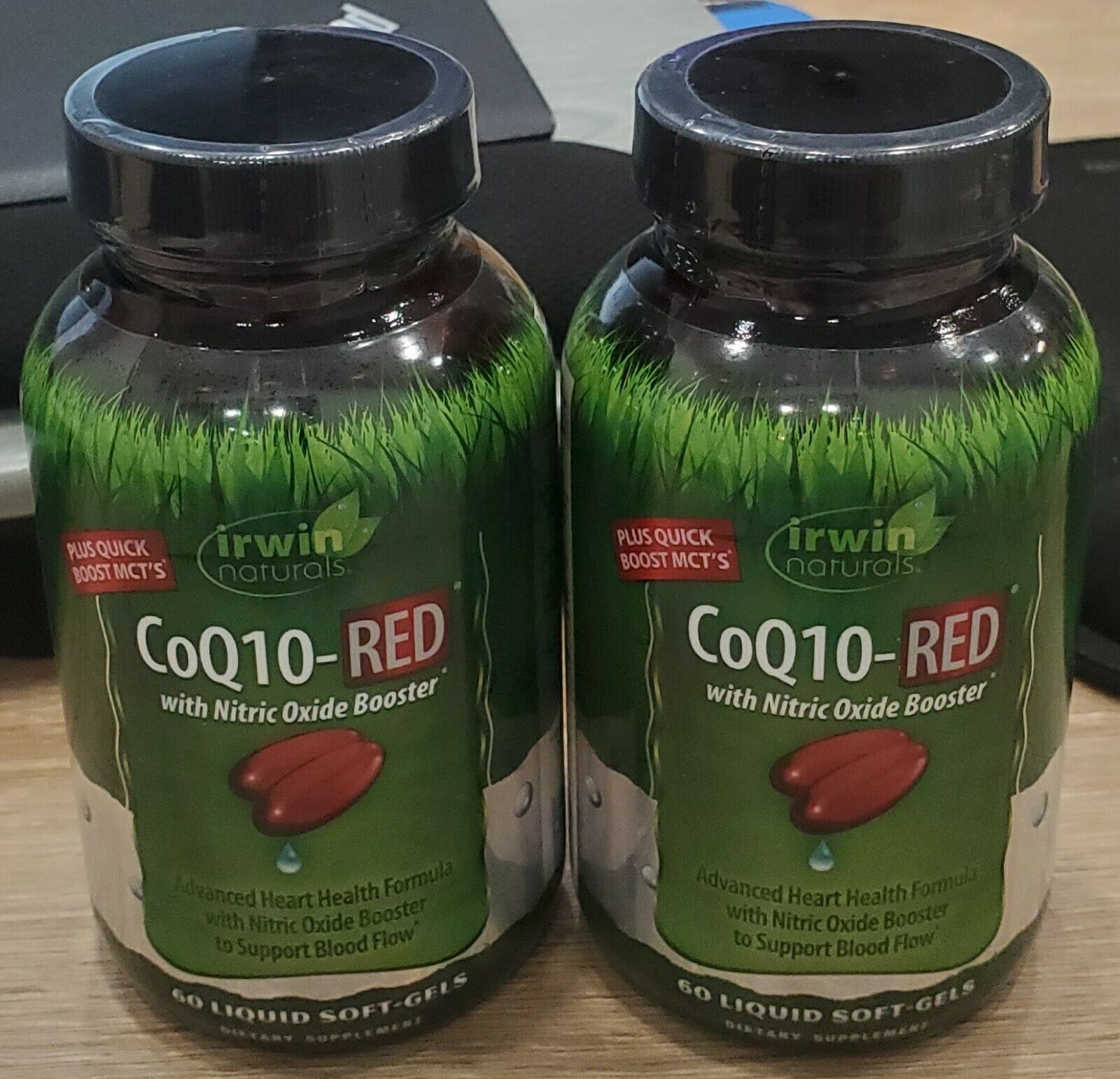 Primary image for 2 Irwin Naturals CoQ10 - RED with Nitric Oxide Booster 60 Softgels Each Ex 09/21