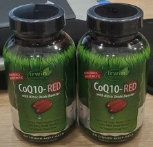 2 Irwin Naturals CoQ10 - RED with Nitric Oxide Booster 60 Softgels Each ... - $21.49