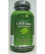Irwin Naturals Double Potency 5-HTP Extra Mood &amp; Relaxation 60 SoftGels ... - £14.03 GBP