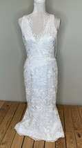 Adrianna Papell NWOT women’s Sleeveless lace dress Size 4 Ivory p5 - $58.41