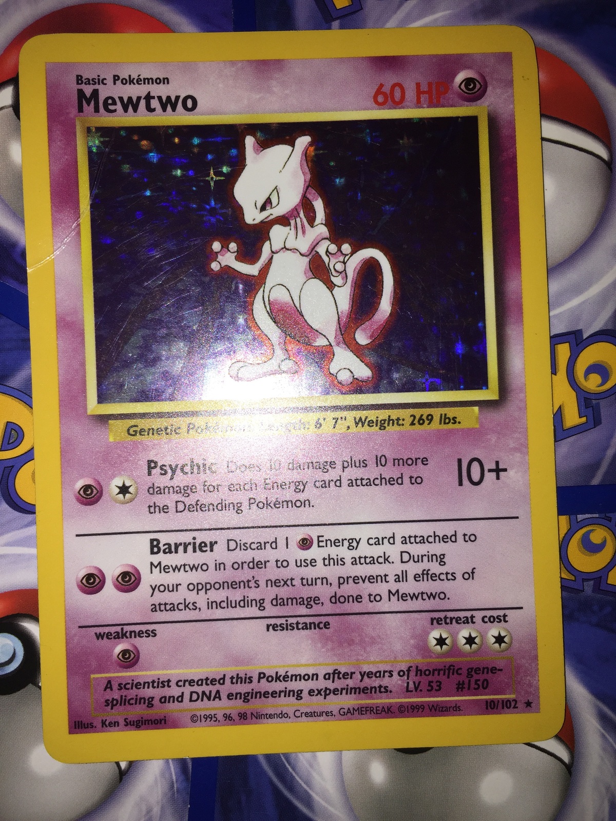 Mewtwo Holographic Pokemon Card Printable Cards