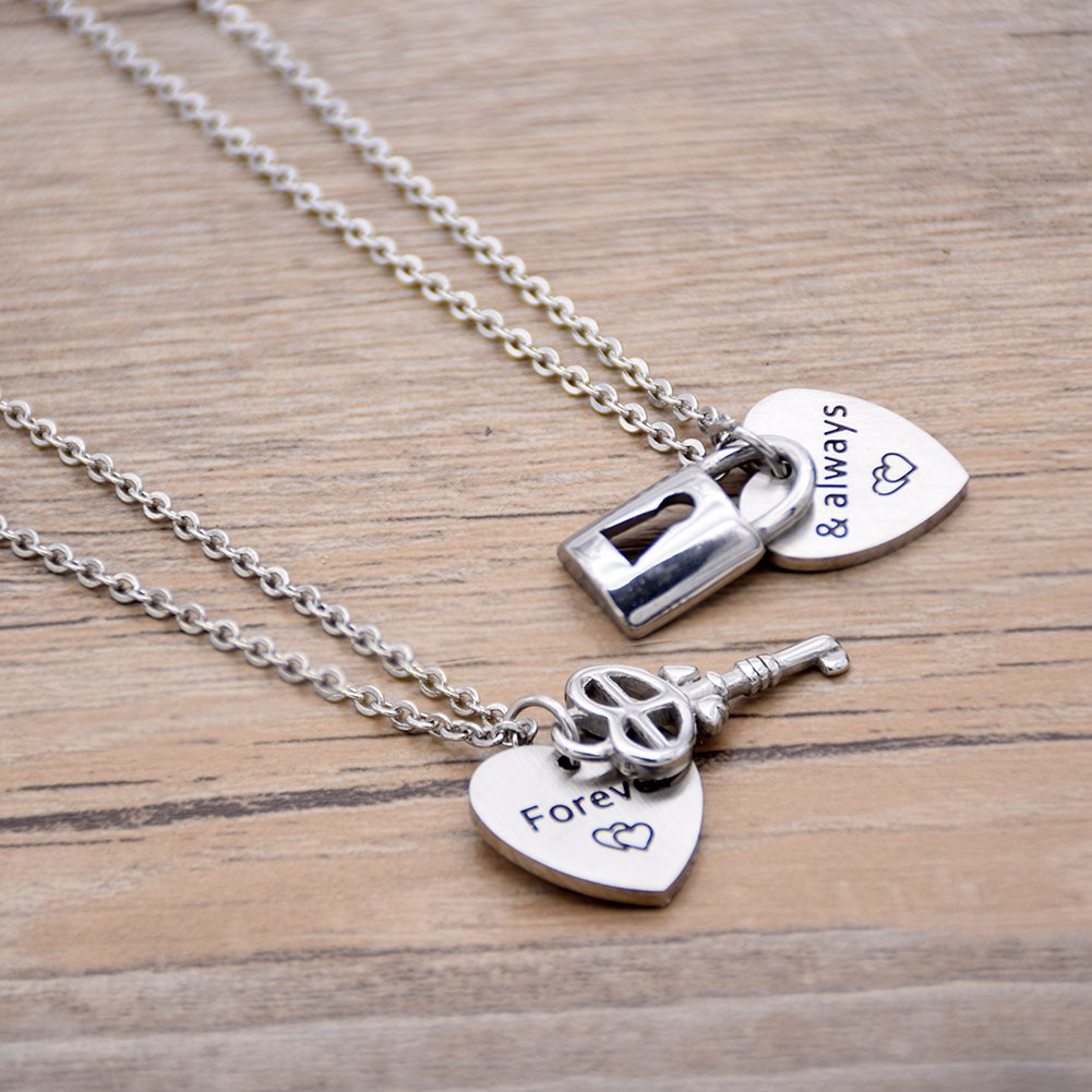 Melix Couples Necklace Set for Boyfriend and Girlfriend with Lock and