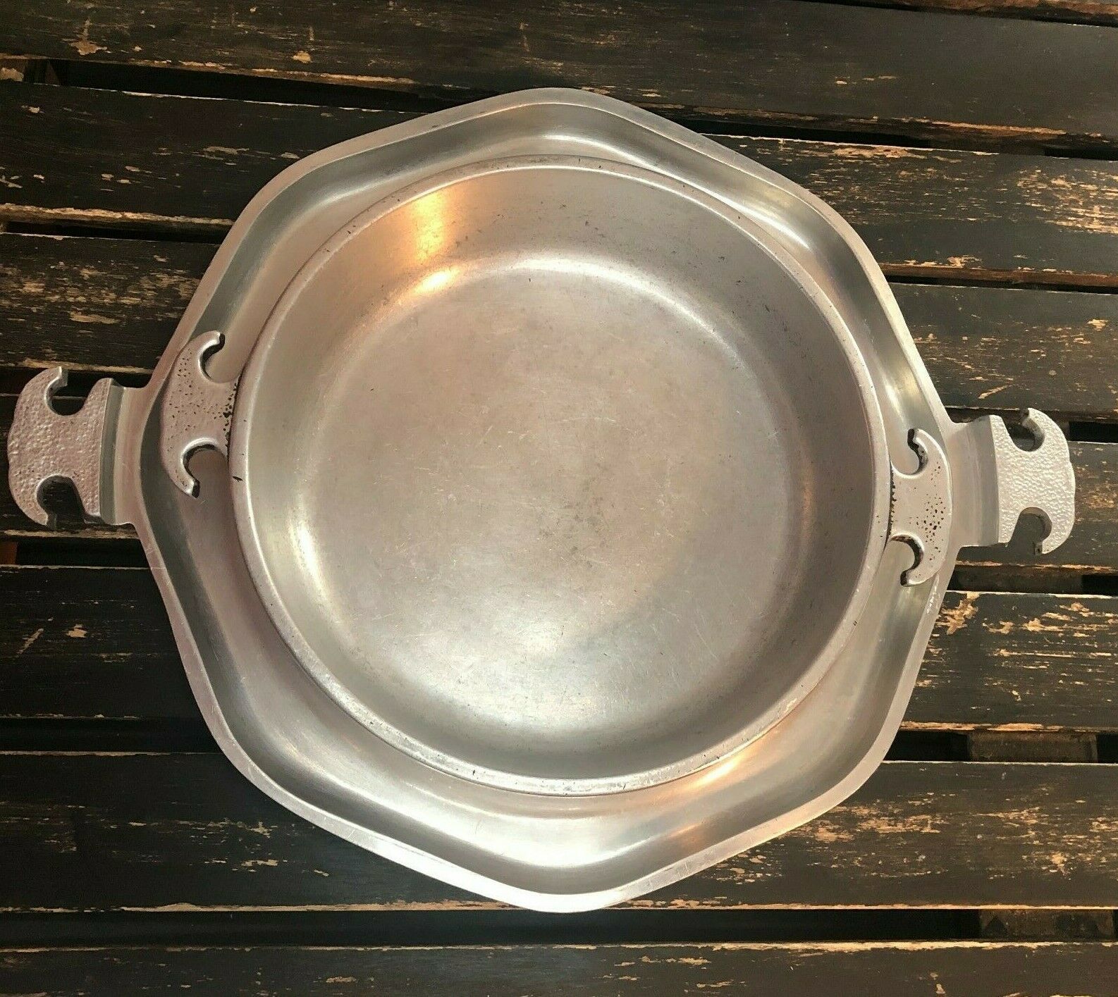 Vintage Guardian Service Cookware Cast Aluminum Handles Heavy Round