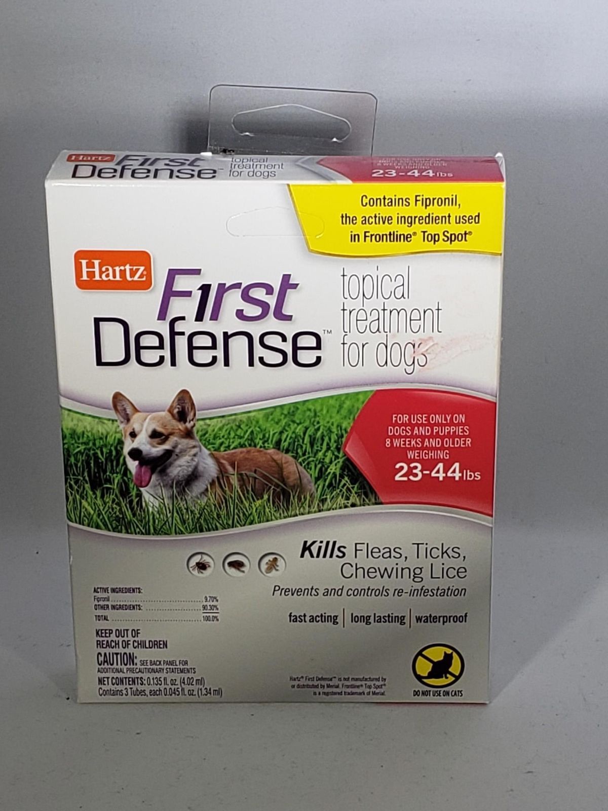 Hartz Dogs Lice Treatment First Defense Kills Fleas Ticks 2344 lbs
