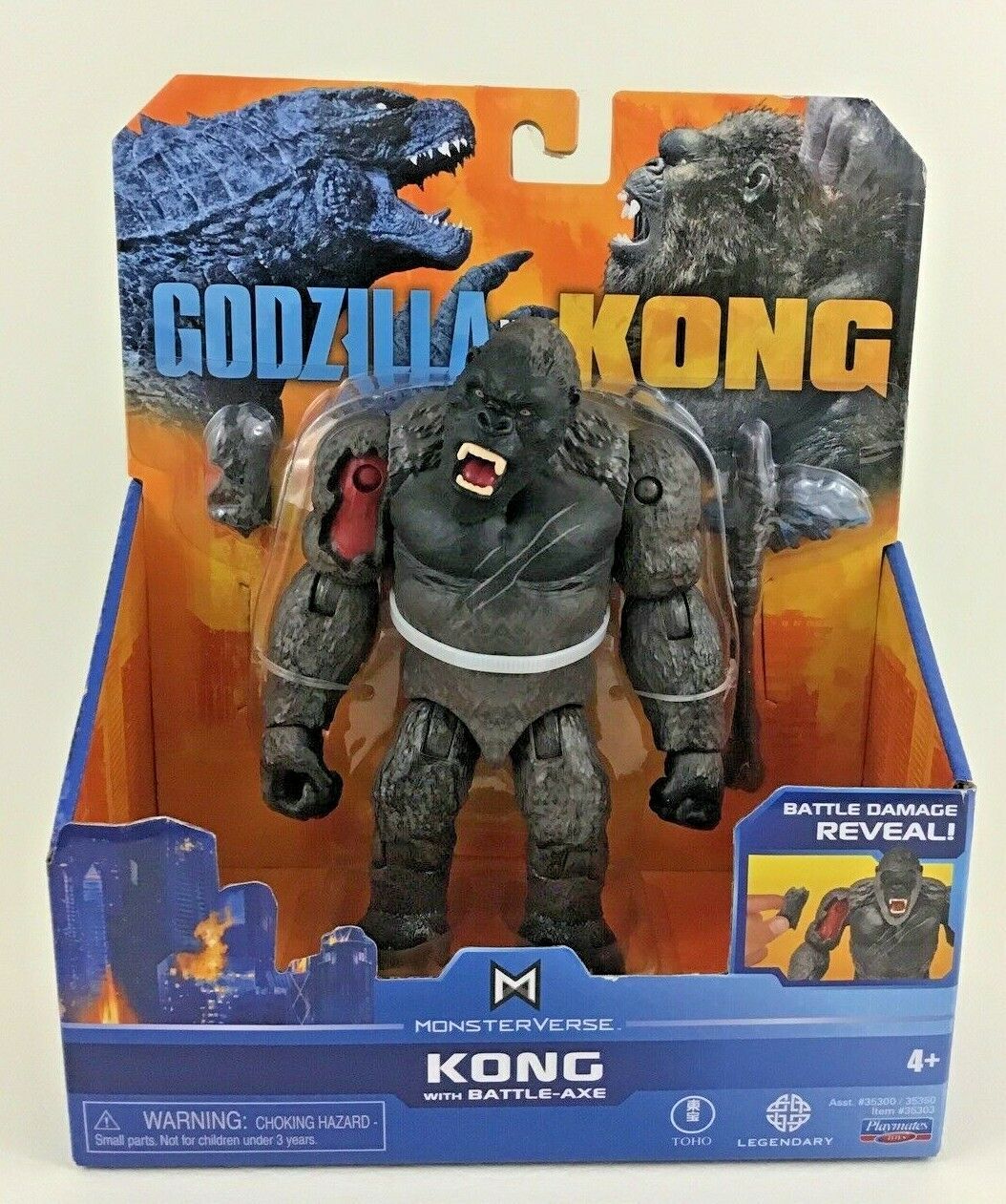 godzilla vs kong battle damage toys