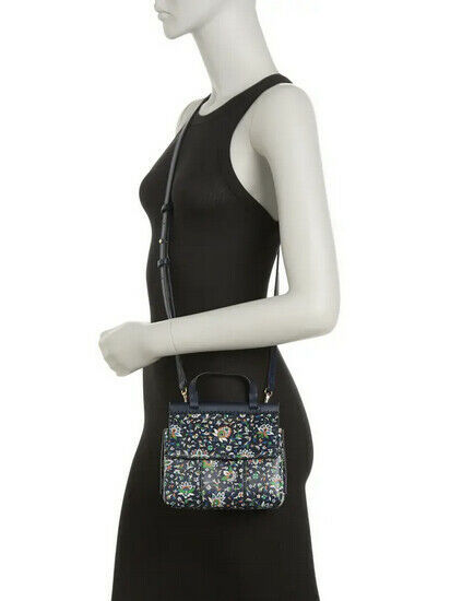 Tory+Burch+Block+T+Floral+Print+Mini+Satchel+Purse+Bag+Crossbody+56901 for  sale online