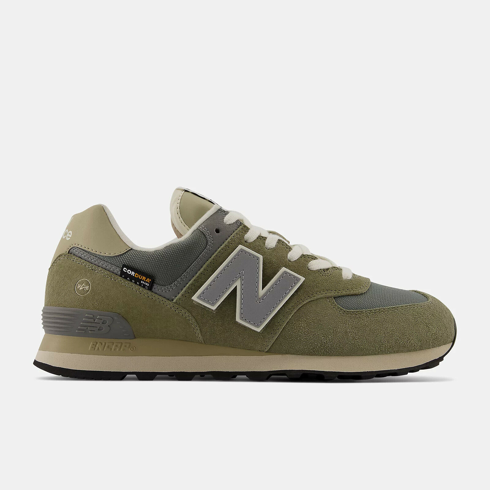 New Balance Mens Alpha Industries 574v2 Suede Shoes Green