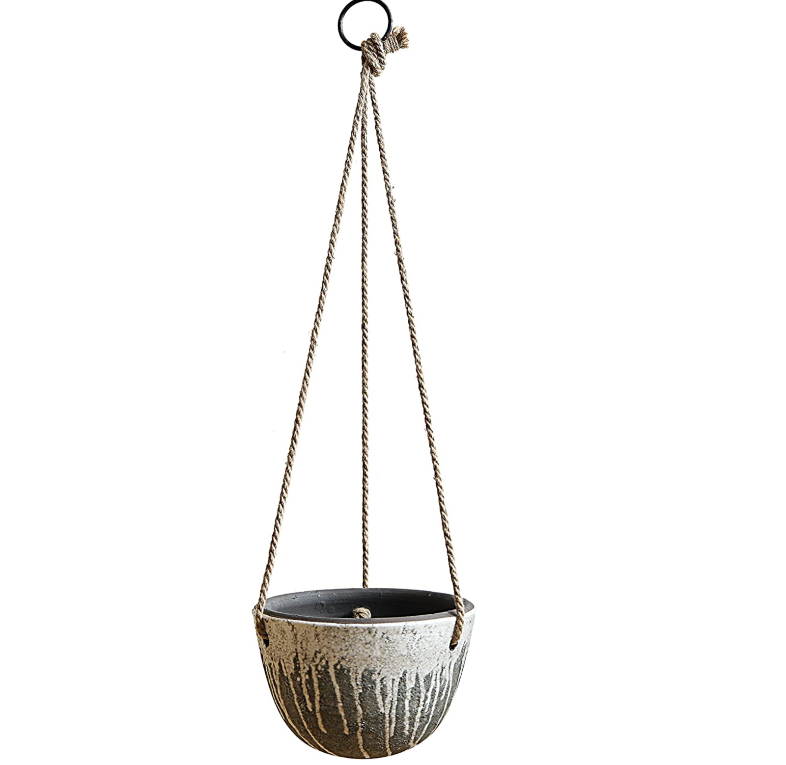 Primary image for Creative Co-op Distressed Green & White Hanging Terracotta Planter