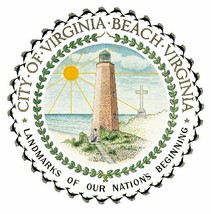 Seal of Virginia Beach Virginia Sticker / Decal R686 - $1.45+