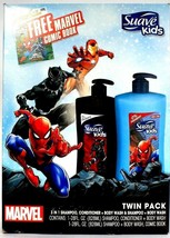 1 Suave Kids Marvel Twin Pack Gift Set Free Marvel Comic Book 3in1 Shamp Cond 