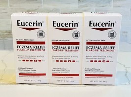 3 Pack Eucerin Eczema Relief Flare-Up Treatment Oatmeal Protectant Exp 1... - $16.78