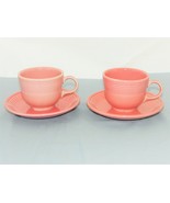 Homer Laughlin– Contemporary Fiesta - 2 Cups and 2 Saucers – Rose Color ... - $14.50