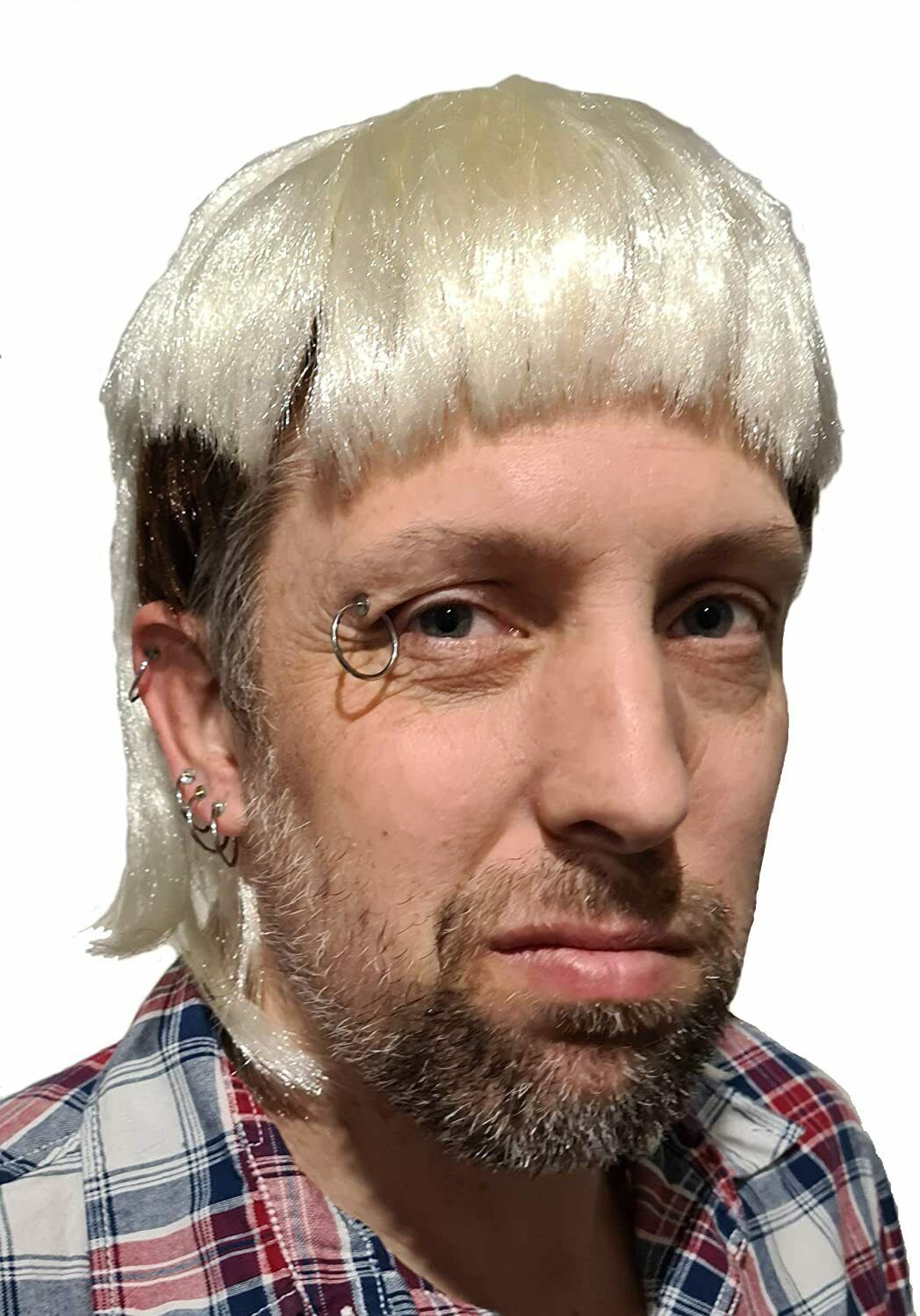 Tiger King Joe Exotic Wig Blonde with Brown Sideburns Hillbilly Cowboy