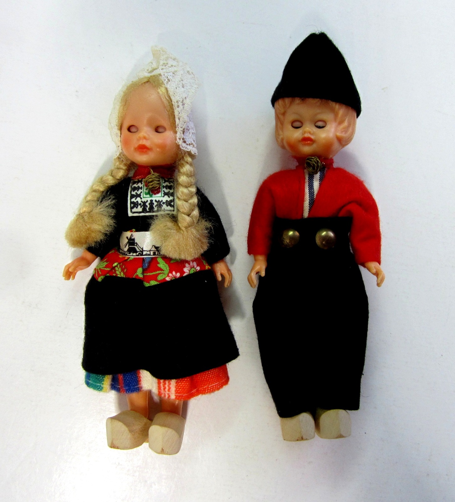 Vintage Dutch Boy & Girl Dolls - Couple in National Costume of Holland ...