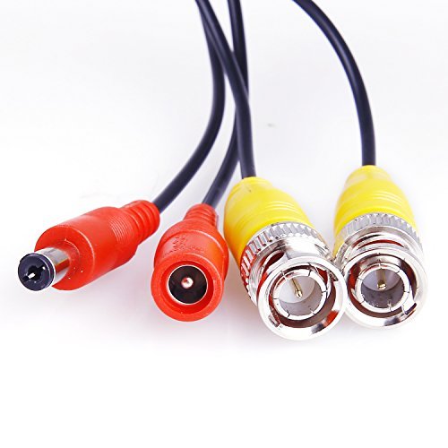 HISVISION 4 Pack 100ft BNC Video Power Cable Security Camera Wire Cord Extension