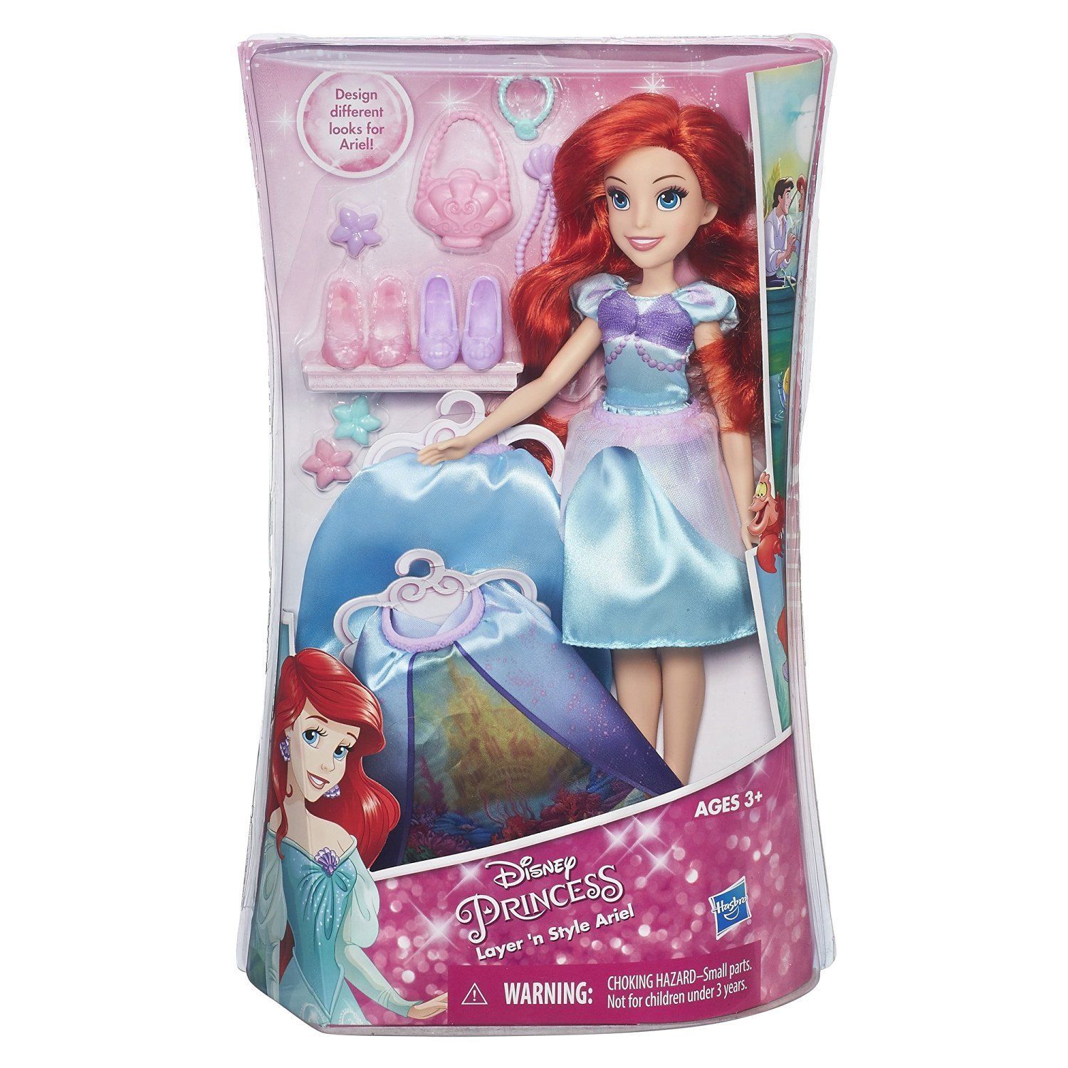 Image 1 of Disney Princess Ariel Layer n' Style Doll in Blue by Hasbro
