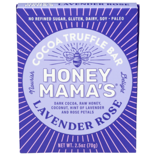 Honey Mama s Lavender Rose Cocoa Truffle Bar Gluten-Free 2.5 oz Pack of 4- sh...