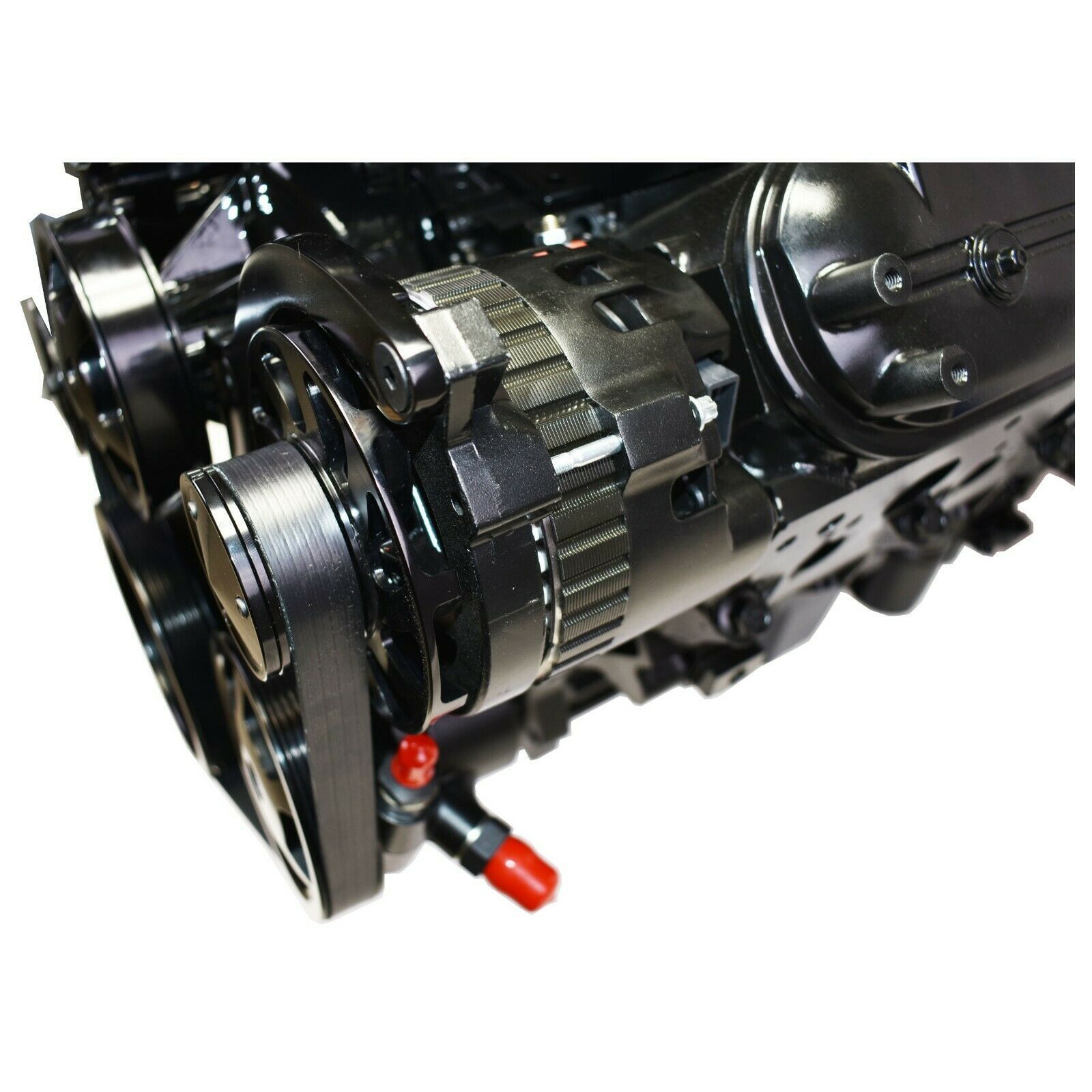 BLACK LS1 LS2 LS6 FRONT DRIVE SERPENTINE PULLEY KIT GM CHEVROLET CHEVY