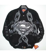 HOLLYWOOD SIZE M AUTHENTIC SUPERMAN MAN OF STEEL BLACK COTTON JACKET M - $119.99