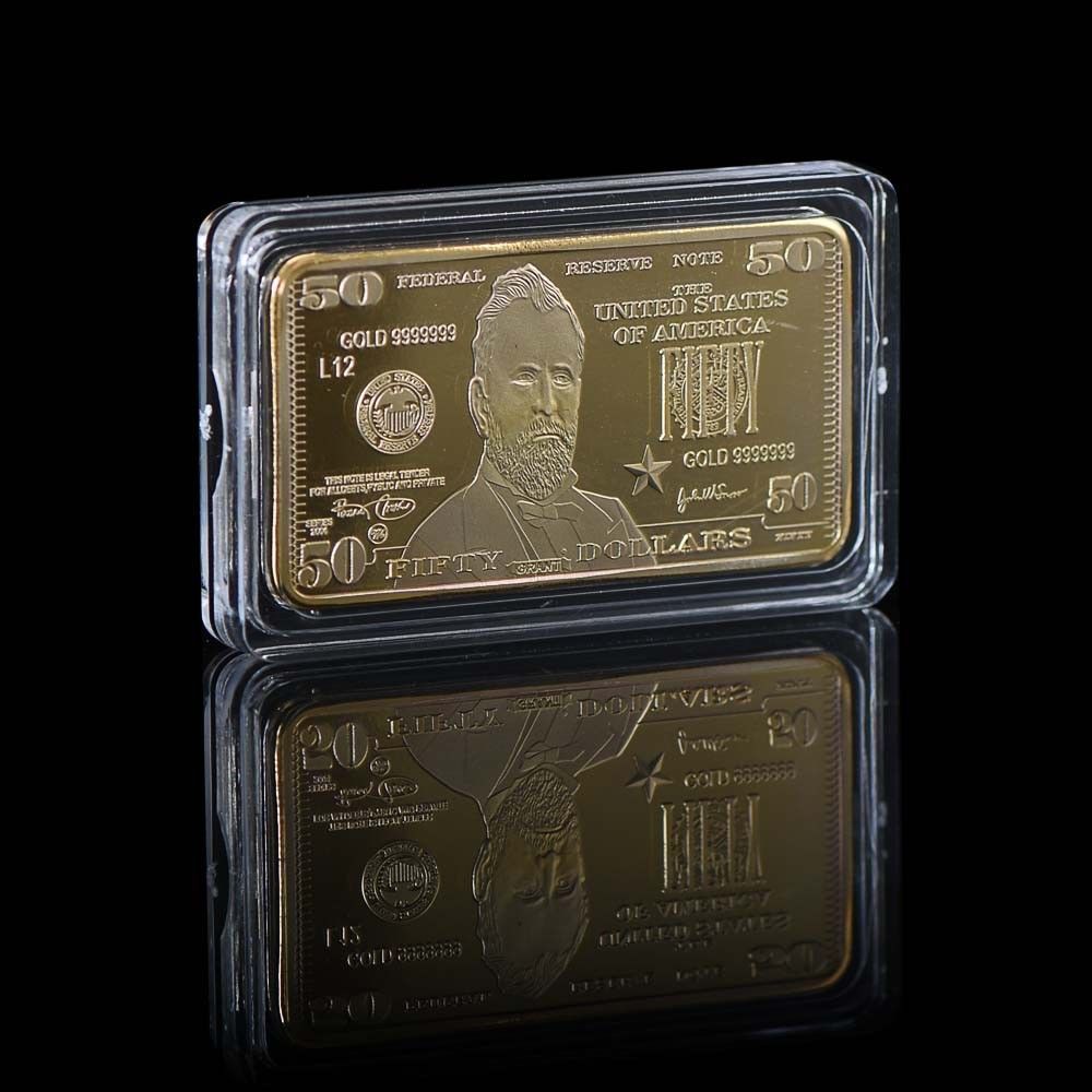WR United States $5 Five Dollar Fine Gold Art Bar Bullion Holiday Gifts
