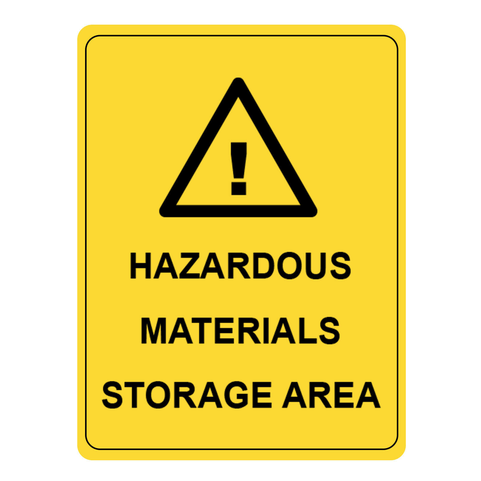 Hazardous Materials Storage Area Safety Warning Metal Aluminium Sign ...