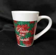 Royal Norfolk Ceramic Peace on Earth Coffee Mug Tea Cup Christmas Poinse... - $13.09