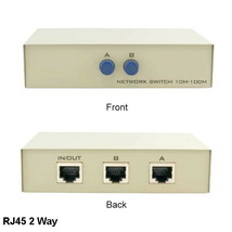Kentek Rj45 2 Way Data Transfer Switch Box On Network Io Ab Cat5 Cat6 De... - $25.99