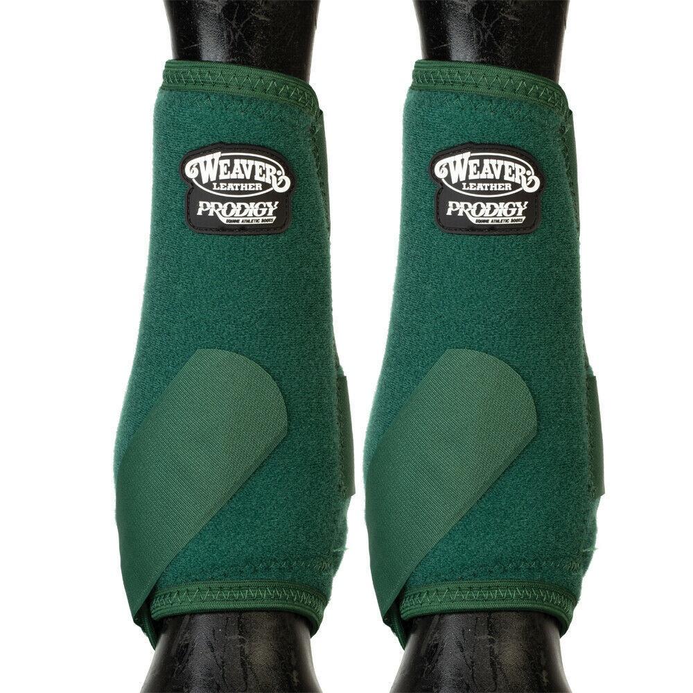 Weaver Horse Front Boots Prodigy Athletic 2 Pack Hunter Green U-8-25