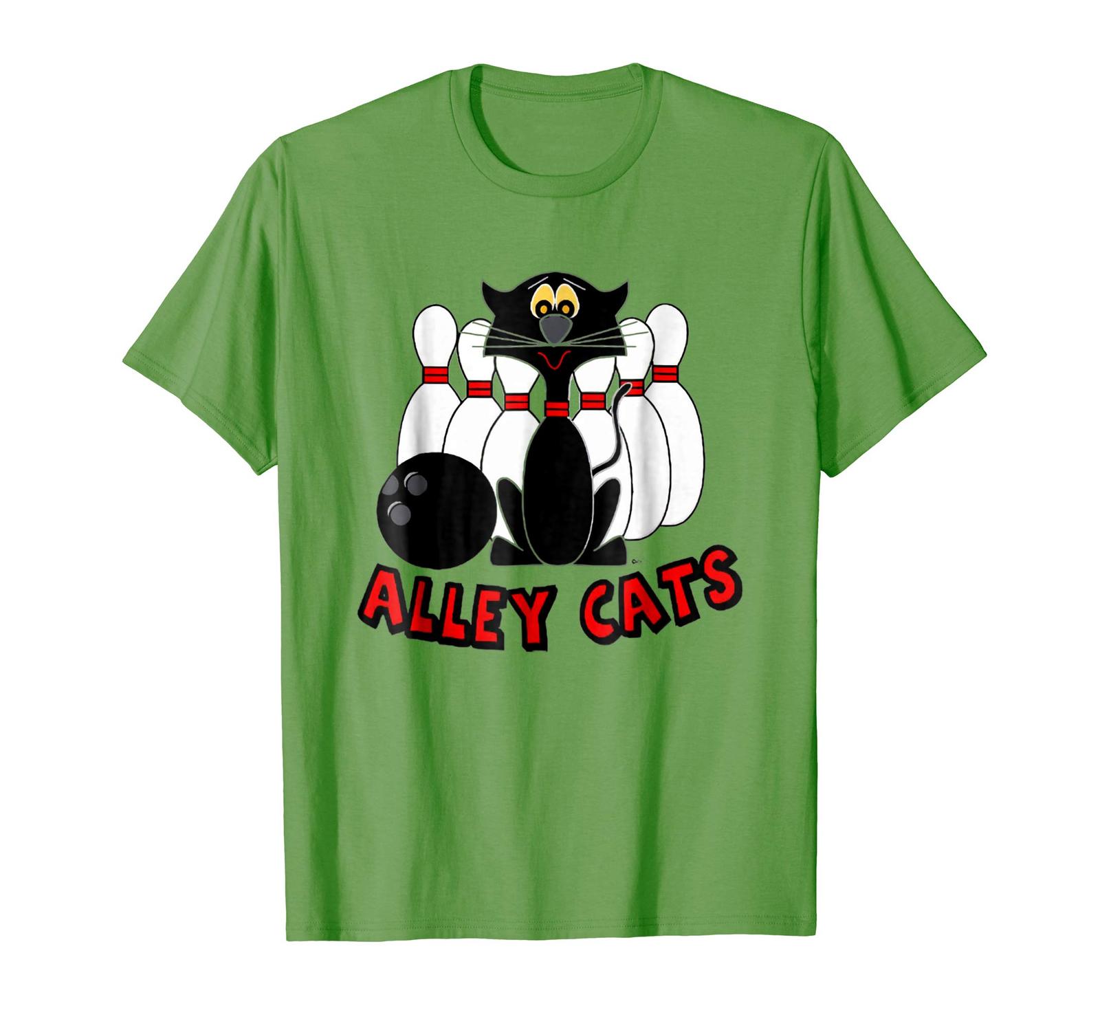 Funny Tee - Alley Cat Shirt - Funny Bowling Shirt Men - T ...