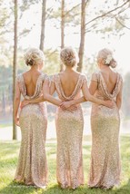 Short Sleeve Maxi Gold Sequin Dress Women Open Back Sequin Maxi Dress Plus Size