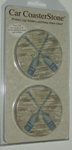 Oars CoasterStone Coasters Cup Holders Set of 2 New Boating Nautical  - $13.96
