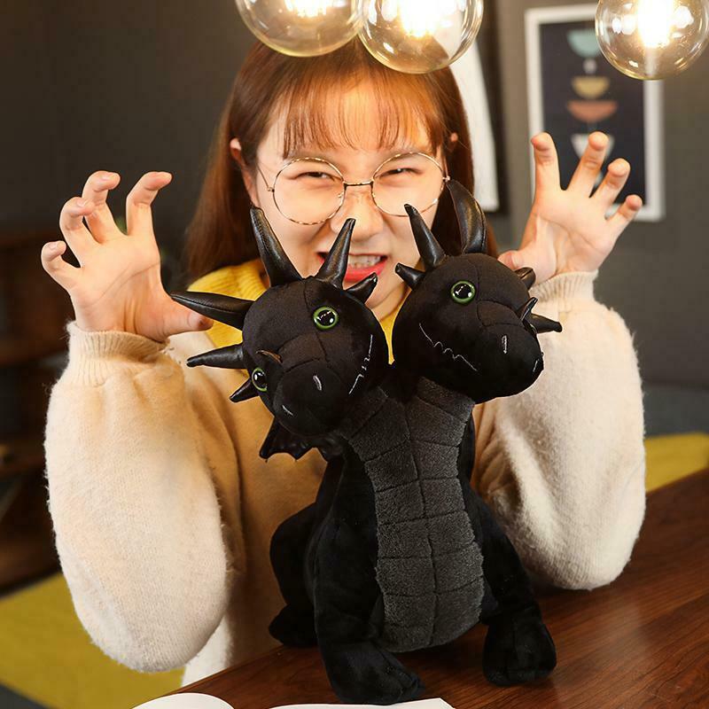 35cm Black Dark Evil Doll Plush Scary Animals Hydra Unicorn Movie Characters Pro